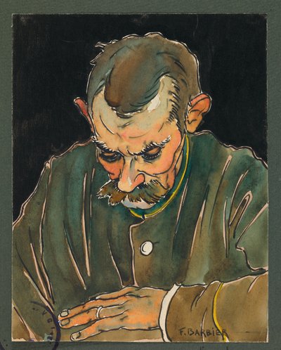 يقرأ فونجيرون رسالة زوجته، جوسترو بواسطة فرناند باربييه