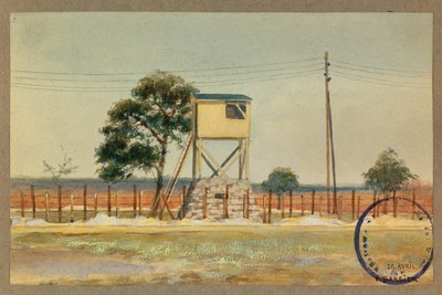 برج المراقبة والأسلاك الشائكة بواسطة فرناند باربييه