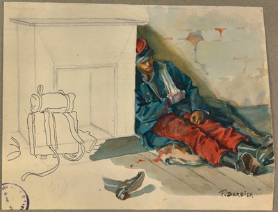 جندي جريح بعد معركة فايلي بواسطة فرناند باربييه