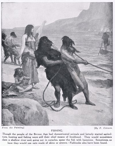 الصيد ، صورة توضيحية من "تاريخ الأمم لهتشينسون" ، ج .1910 بواسطة فرناند كورمون