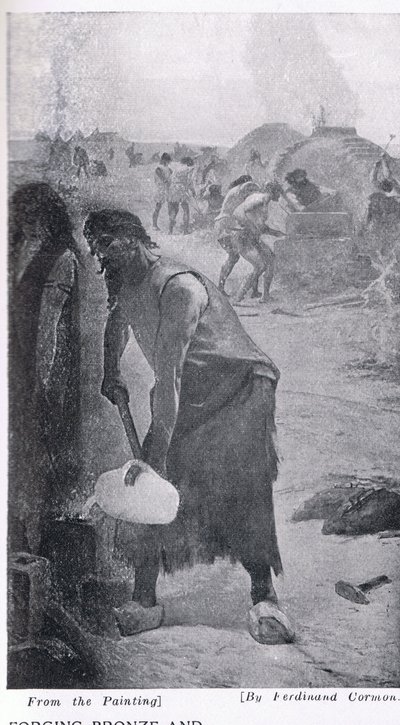 تزوير البرونز والحديد ، توضيح من "تاريخ الأمم لهتشينسون" ، ج .1910 بواسطة فرناند كورمون