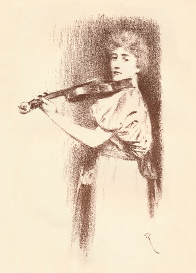 عازف كمان ، c1898 بواسطة فرناند خنوف