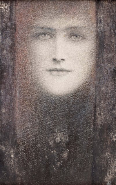 القناع ذو الستارة السوداء 1892. بواسطة فرناند خنوف