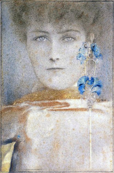 قناع أبيض لفرناند خنوف (1858-1921) بواسطة فرناند خنوف