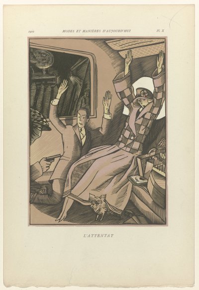 أزياء وأخلاق اليوم ، 1922 ، ص. 10: الهجوم بواسطة فرناند سيميون