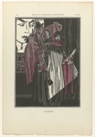 أزياء وآداب اليوم ، 1922 ، ص 12: الشاشة بواسطة فرناند سيميون