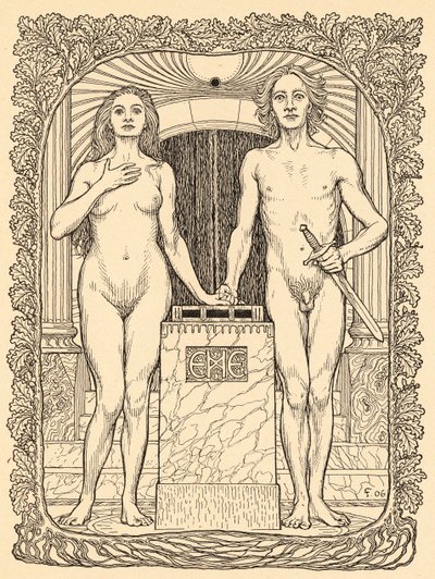 Am Traualtar ، اللوحة 6 ، من ملف Lebenszeichen ، حانة. 1908 في برلين بواسطة Fritz Heyder Verlag بواسطة فيدوس