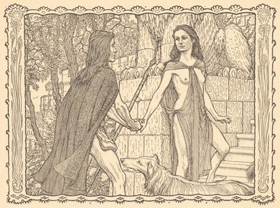 لقاء ، لوحة 8 ، من حافظة "Lebenszeichen" ، حانة. 1908 في برلين بواسطة Fritz Heyder Verlag بواسطة فيدوس