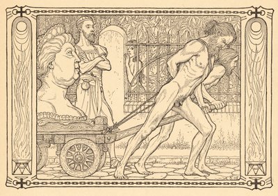 قبل عربة الاعتيادية ، اللوحة 3 ، من محفظة "Lebenszeichen" ، حانة. 1908 في برلين بواسطة Fritz Heyder Verlag بواسطة فيدوس