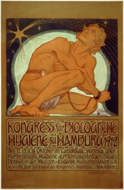 "مؤتمر الصحة البيولوجية في هامبورغ 1912" - Fidus - Poster، 1912 بواسطة فيدوس