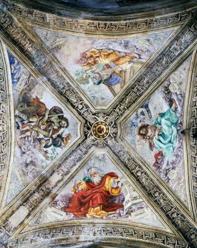 Frescoes by Filippino Lippi (1457-1504) on the dome, Strozzi Chapel. Church of Santa Maria Novella, Florence. Italy بواسطة فلبيني ليبي