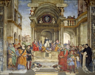 Triumph of Saint Thomas Aquinas Over Heretics (fresco) بواسطة فلبيني ليبي