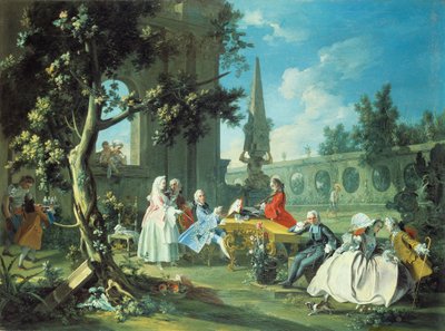 حفل موسيقي في حديقة ، c.1750 بواسطة فيليبو فالكياتور