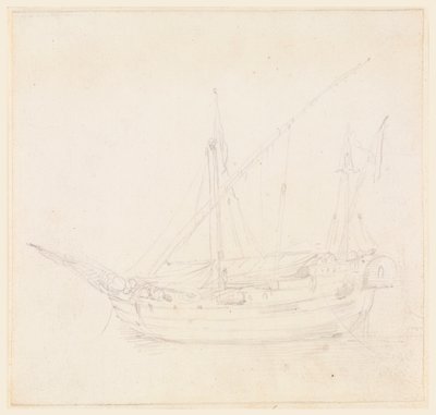 رسم، سفينة شراعية، حوالي عام 1780 بواسطة فيليبو ماركيوني