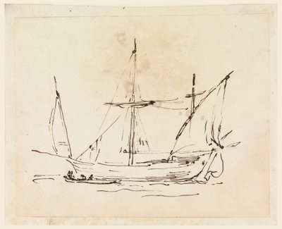رسم، سفينة شراعية، 1770-1800 بواسطة فيليبو ماركيوني