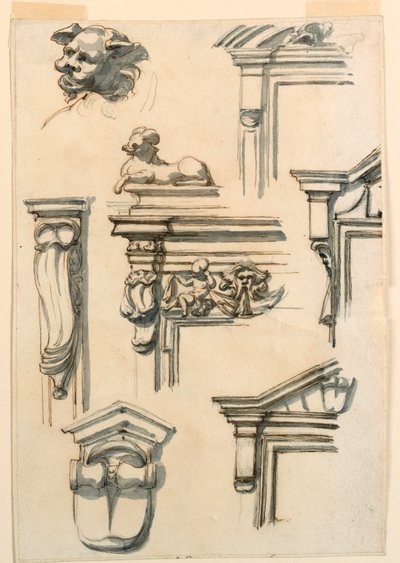 الرسم، الدراسات المعمارية، 1750-1775 بواسطة فيليبو ماركيوني