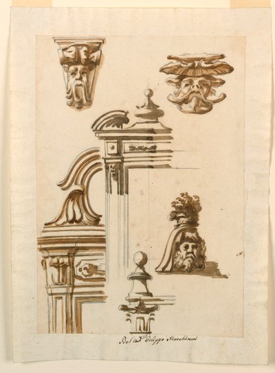 الرسم، الدراسات المعمارية، 1750-90 بواسطة فيليبو ماركيوني