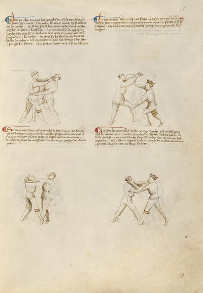 القتال غير المسلح بواسطة Fiore Furlan dei Liberi da Premariacco