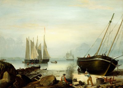 على الشاطئ للإصلاح ، نقطة دنكان ، غلوستر ، 1848 بواسطة فيتز هنري لين