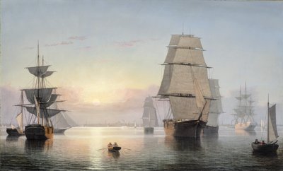 ميناء بوسطن ، الغروب ، 1850-55 بواسطة فيتز هنري لين