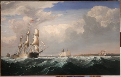 السفن الشراعية قبالة ساحل نيو إنجلاند ، c.1855 بواسطة فيتز هنري لين