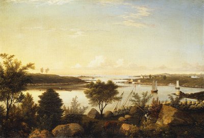 نهر أنيسكوام يتطلع إلى خليج إيبسويتش ، 1848 بواسطة فيتز هنري لين