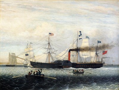 دخول بريطانيا ميناء بوسطن ، 1848 بواسطة فيتز هنري لين