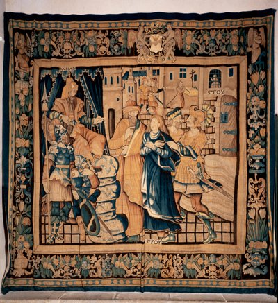 خزينة متحف Conques (Le Trésor de Conques). نسيج فلمنكي. تاريخ سانت فوي. القرن السادس عشر (؟). بواسطة المدرسة الفلمنكية