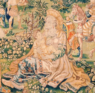 نسيج فلمنكي. سلسلة كتاب جوديث. جوديث قبل هولوفرنيس (جوديث أنتي هولوفرنيس). النسيج الخامس في السلسلة. تصنيع هولندا ، بروكسل (؟). النصف الثاني من القرن السادس عشر. نسيج الصوف. الموقع كنيسة القديس نيكولاس باري (المصحف بواسطة المدرسة الفلمنكية