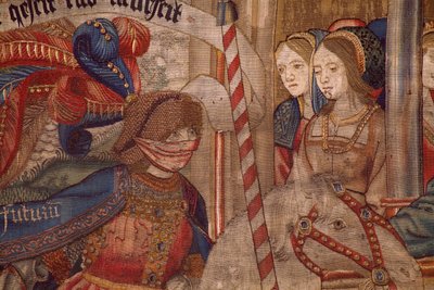نسيج فلمنكي. انتصار الزمن (De triomf van de Tijd، El triunfo del Tiempo). الصوف والحرير. 347x342 سم. مجموعة خاصة. كاليفورنيا 1504. التفاصيل. بواسطة المدرسة الفلمنكية