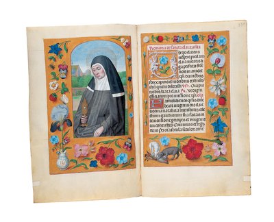 أوراق من كتاب ساعات روتشيلد ، جنت أو بروج ، c.1505 بواسطة المدرسة الفلمنكية