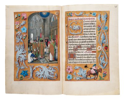 أوراق من كتاب ساعات روتشيلد ، جنت أو بروج ، c.1505 بواسطة المدرسة الفلمنكية