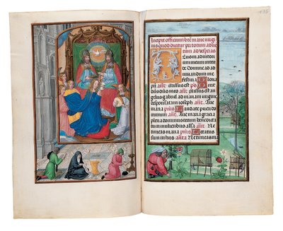 أوراق من كتاب ساعات روتشيلد ، جنت أو بروج ، c.1505 بواسطة المدرسة الفلمنكية