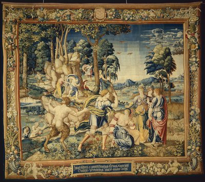 فاجأ بومونا Vertumnus وغيرهم من الخاطبين ، من قصة Vertumnus و Pomona ، 1535-40 بواسطة المدرسة الفلمنكية