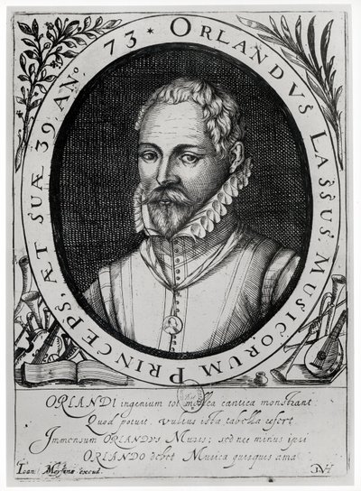 صورة لرولان دي لاسوس (1532-1594) (النقش) (صور من وزن الجسم) بواسطة المدرسة الفلمنكية