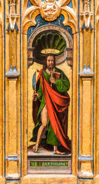 صندوق ذخائر، القديس بارثولوميو (بارثولوميو) بواسطة المدرسة الفلمنكية