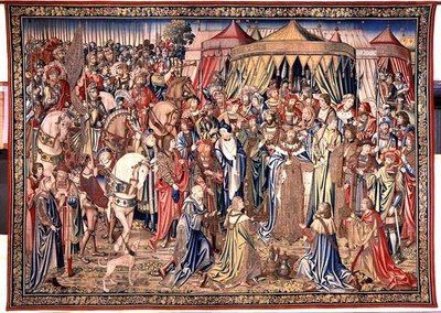 عرض الشارة الملكية ، نسيج داود وبثشبع ، حوالي 1510-15 (نسيج) بواسطة المدرسة الفلمنكية