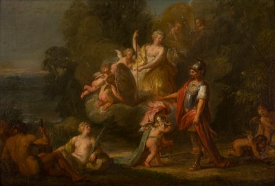 فينوس يعطي السلاح لأينيس ، حوالي 1400-1699 (زيت ، قماش ولوح) بواسطة المدرسة الفلمنكية