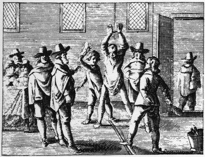 ساحر الجلد من قبل الأطفال - نقش من عام 1725 في "La Sorcellerie demasquee" ('t Afgerukt mom-aansight der tooverye) لأبراهام بالينغ بواسطة المدرسة الفلمنكية