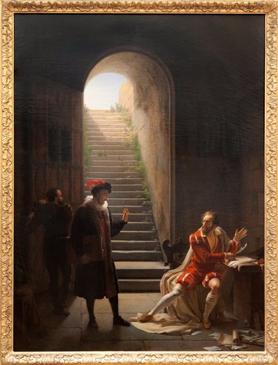 كأس السجن الذي زاره مونتين حوالي عام 1822 (زيت على قماش) بواسطة فلوري فرانسوا ريتشارد