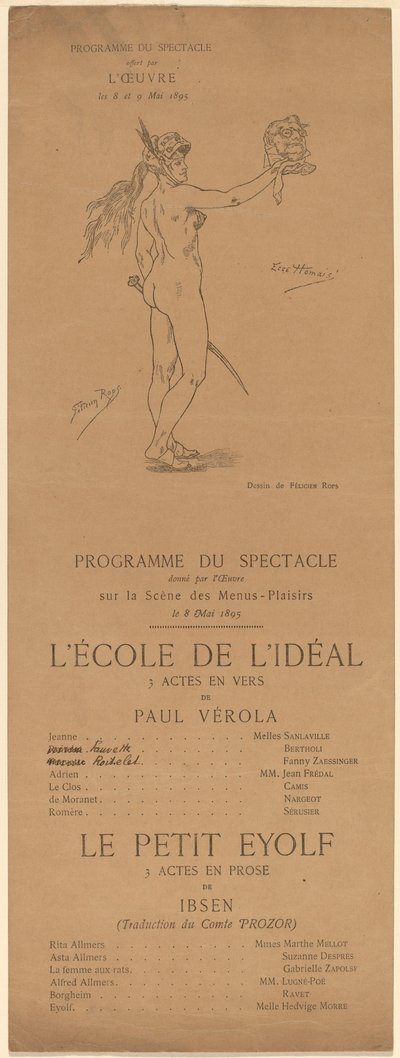 مدرسة المثالية ، لو بيتي إيولف ، 1895. بواسطة فيليسيان روبس