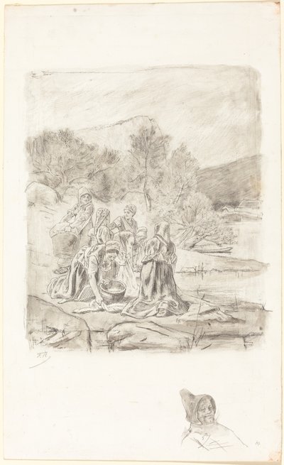 غسالة نساء ، حوالي 1884-1887. بواسطة فيليسيان روبس