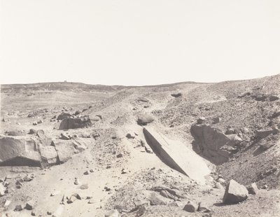 أسوان سين ، محاجر الجرانيت - نظام الاستخراج القديم ، 1851-52 ، طبعت 1853-54. بواسطة فيليكس تينارد