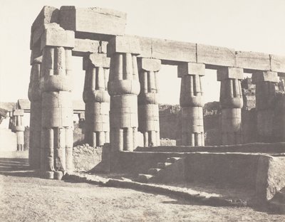 لوكسور طيبة ، البناء اللاحق - المعارض الموازية ، 1851-52 ، طبعت 1853-54. بواسطة فيليكس تينارد