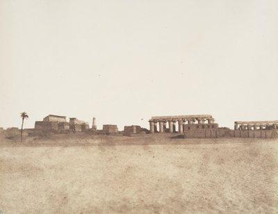 لوكسور طيبة ، منظر عام للآثار ، 1851-52. بواسطة فيليكس تينارد