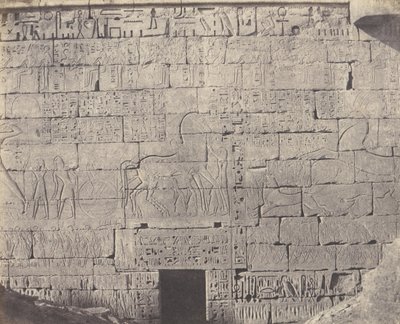 مدينة أبو طيبة ، الإنشاءات الخلفية - جزء نحت ... ، 1851-52 ، طبعت 1853-54. بواسطة فيليكس تينارد