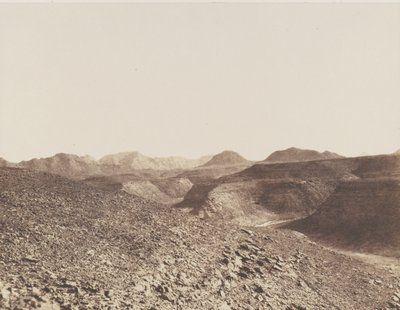 النوبة ، محيط إبريم ، سلسلة عربية - منظر لوادي ، 1851-52. بواسطة فيليكس تينارد