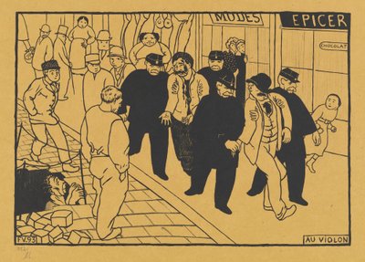 Au Violon Off to the Jug ، 1893. بواسطة فيليكس فالوتون