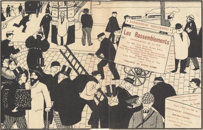 غلاف كتاب لـ "Les Rassemblements" بواسطة فيليكس فالوتون