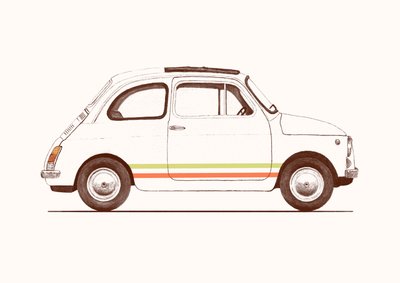 Cinquecento، 2023 (بالقلم الرصاص والرقمي) بواسطة فلوران بودارت